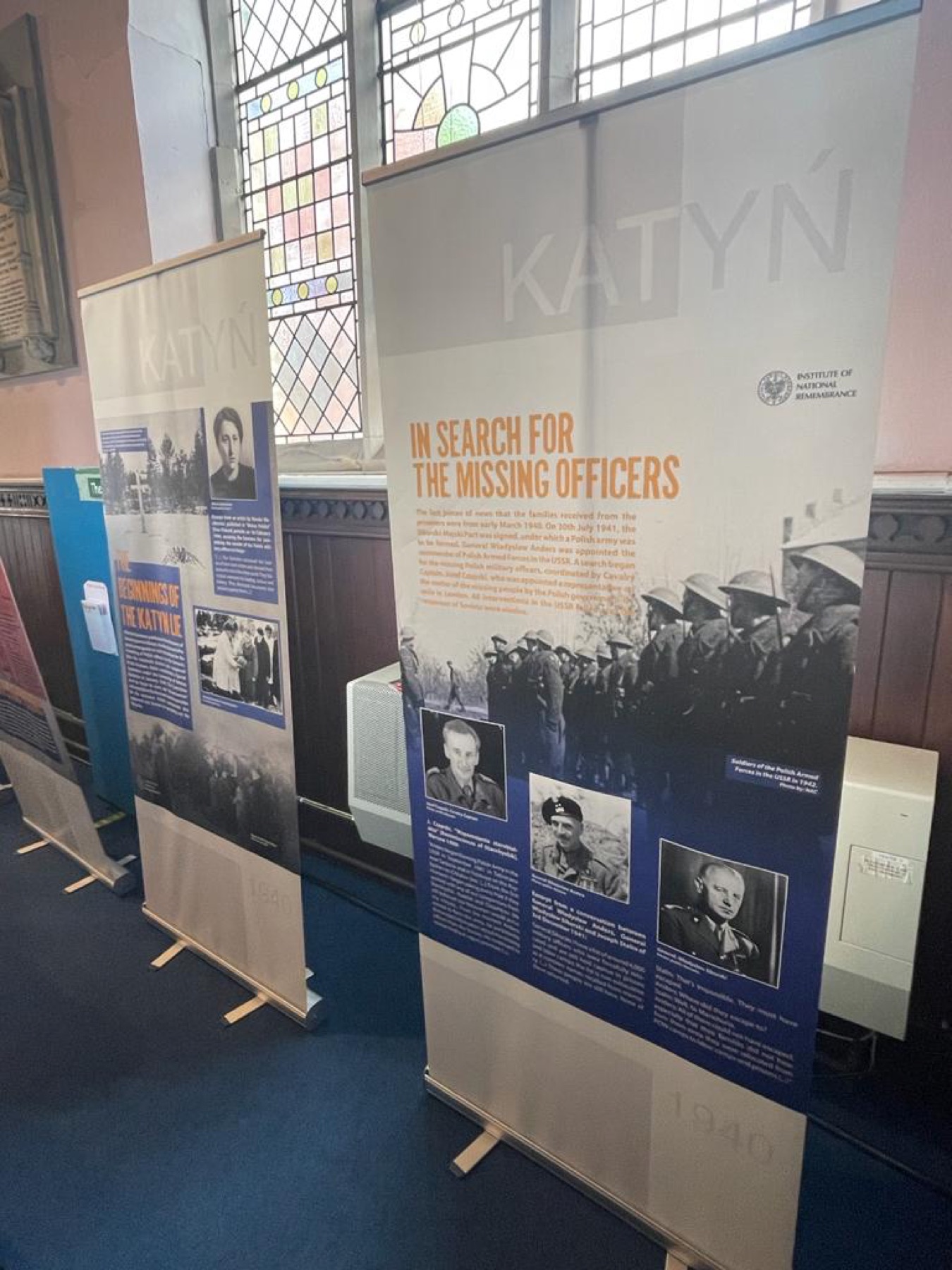 Katyń exhibition panels