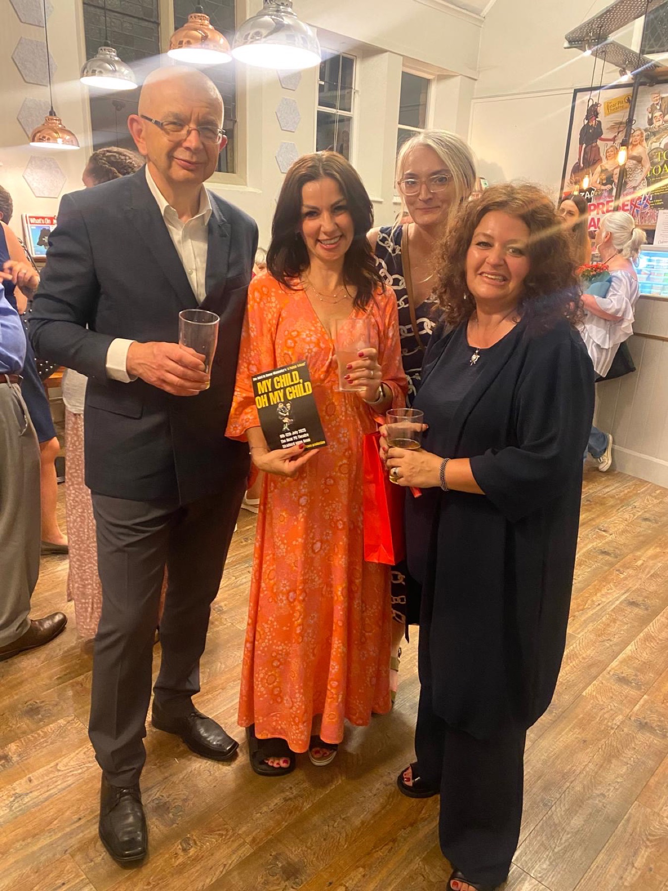The company and guests on opening night