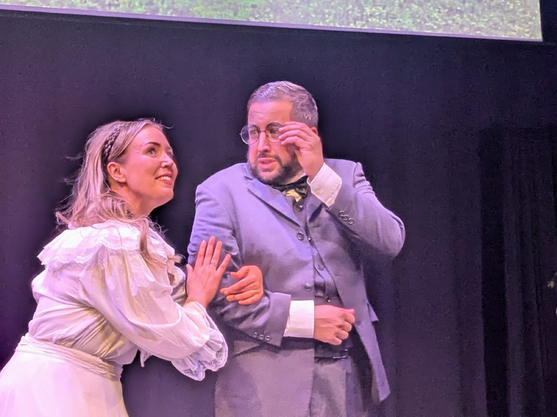 Two actors in performance