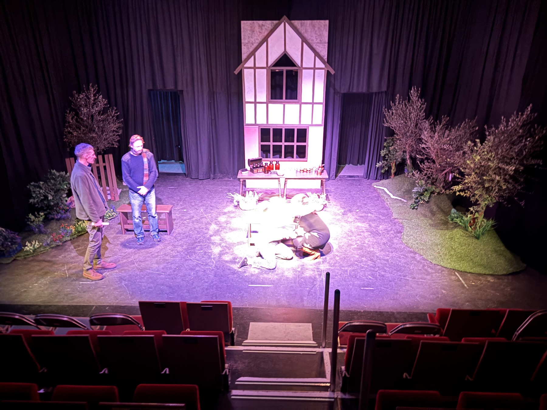 The theatre before the audience arrives