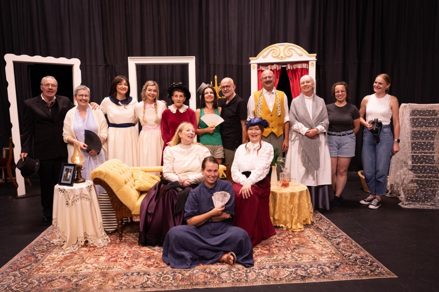 The Dulska company gathered on stage